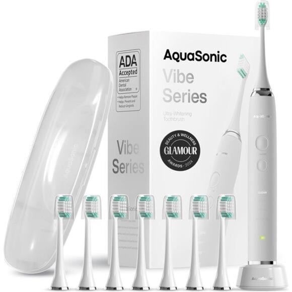 Aquasonic Vibe Series Ultra-Whitening Toothbrush – ADA Accepted Electric - Picture 1 of 7